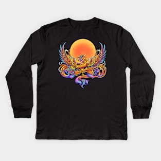 phoenix flying Kids Long Sleeve T-Shirt